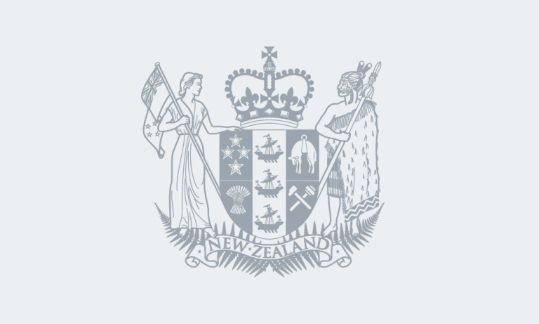 New Zealand's coat of arms which represents law and Government